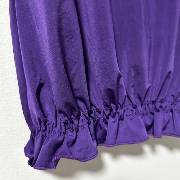 Y2K Fabulosity Purple Gem Embellished Short Sleeve Top Women’s Size XL NWT - Picture 9 of 11
